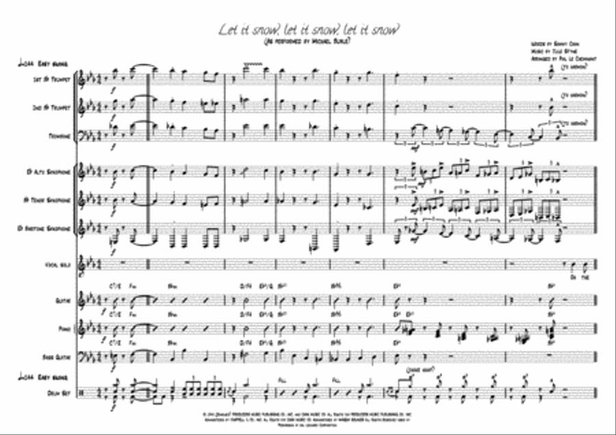 Let It Snow! Let It Snow! Let It Snow! Jazz Ensemble scores gallery preview page 1