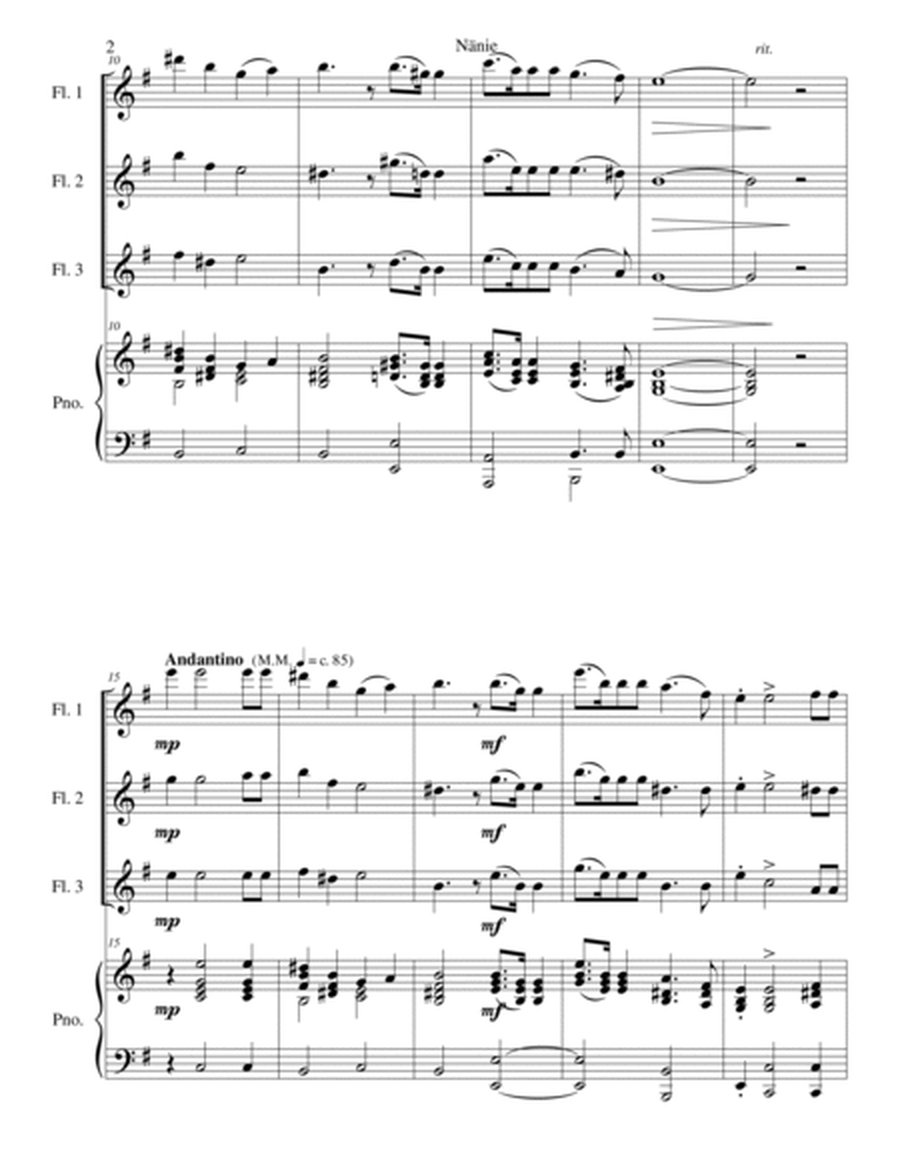 Nänie - lament for a songbird - for flute trio and piano image number null