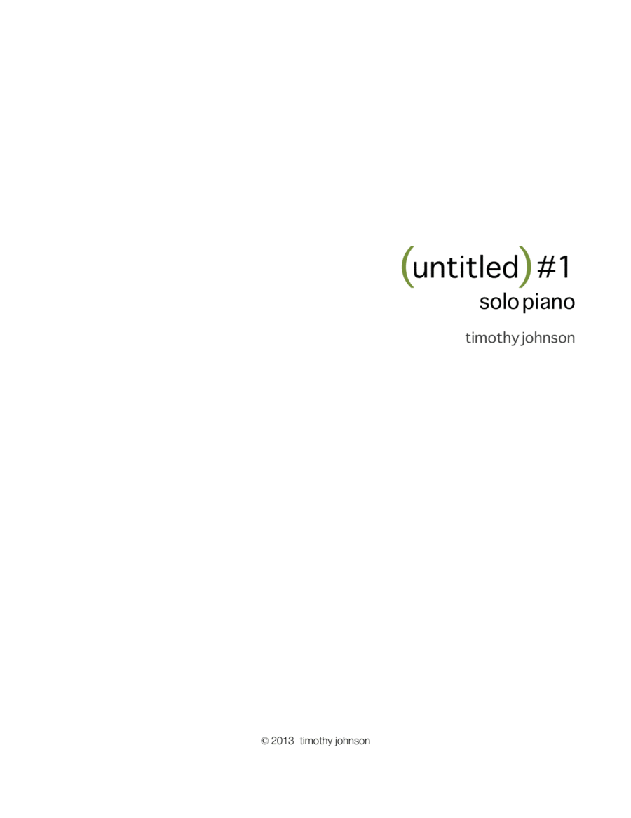 untitled #1 Piano Solo scores gallery preview page 1