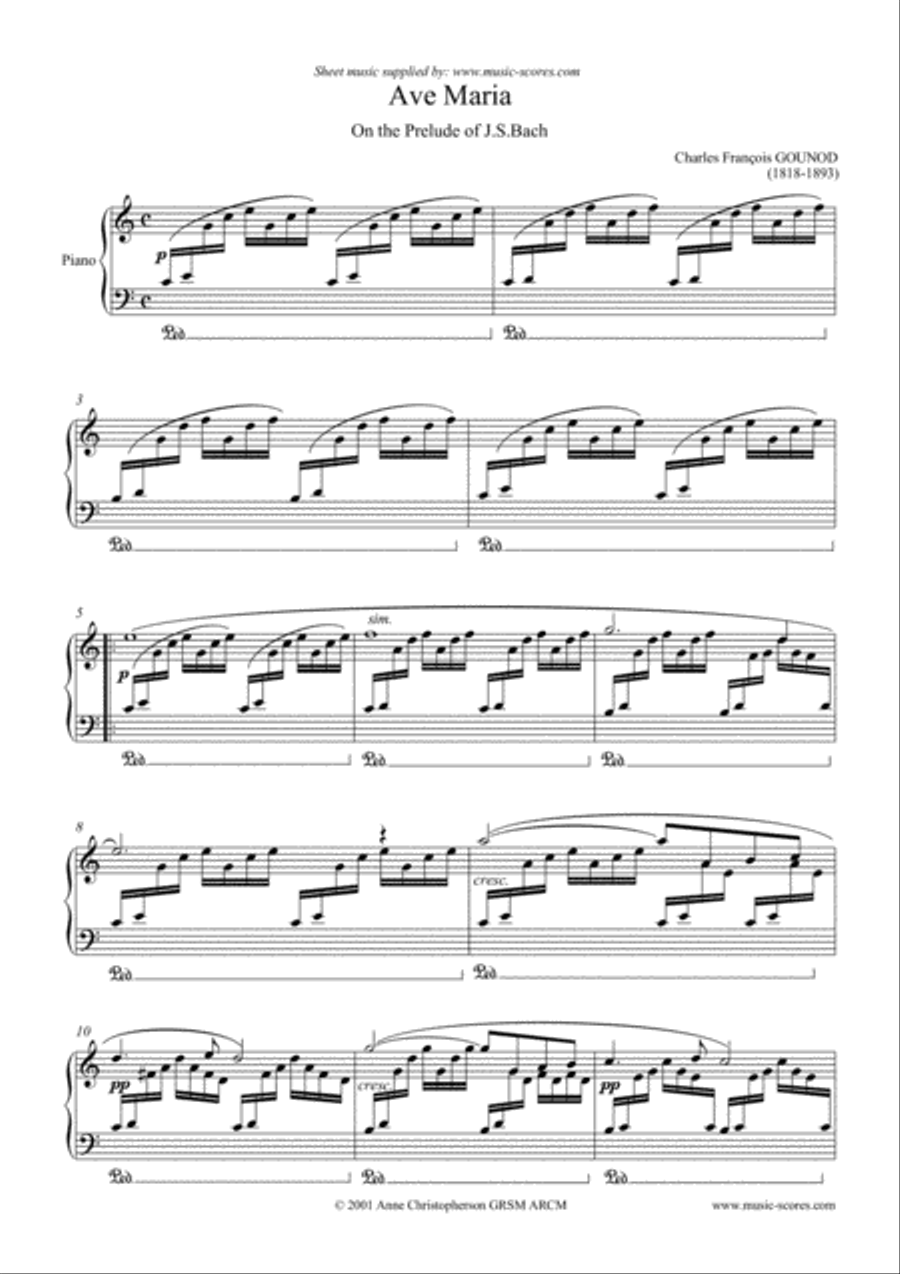 Ave Maria - Piano Ave Maria - Piano Piano Solo scores gallery preview page 1