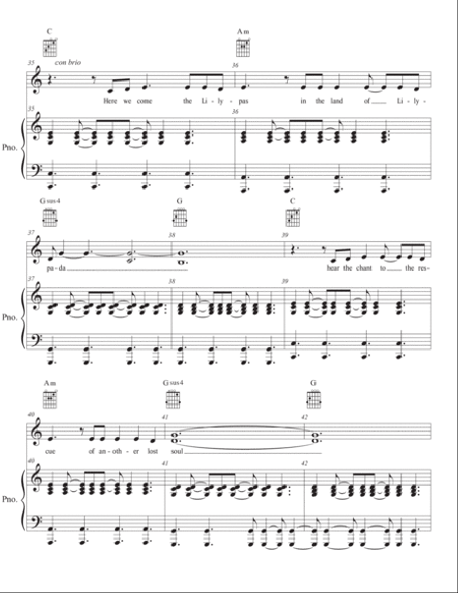 LilYpas entrance Piano, Vocal, Guitar scores gallery preview page 4