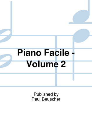 Book cover for Piano facile - Volume 2