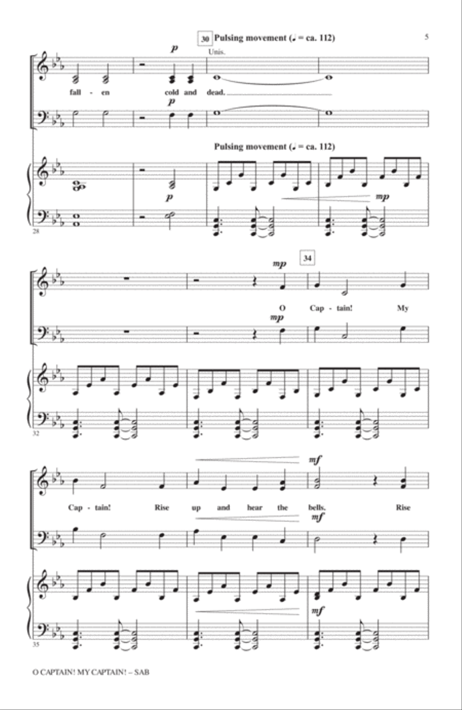 O Captain! My Captain! 3-Part scores gallery preview page 4