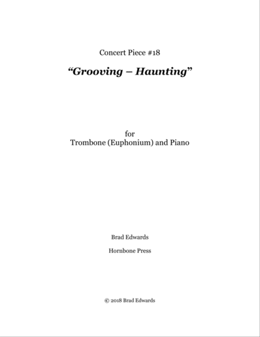 Concert Piece #18 Grooving – Haunting Trombone Solo scores gallery preview page 1