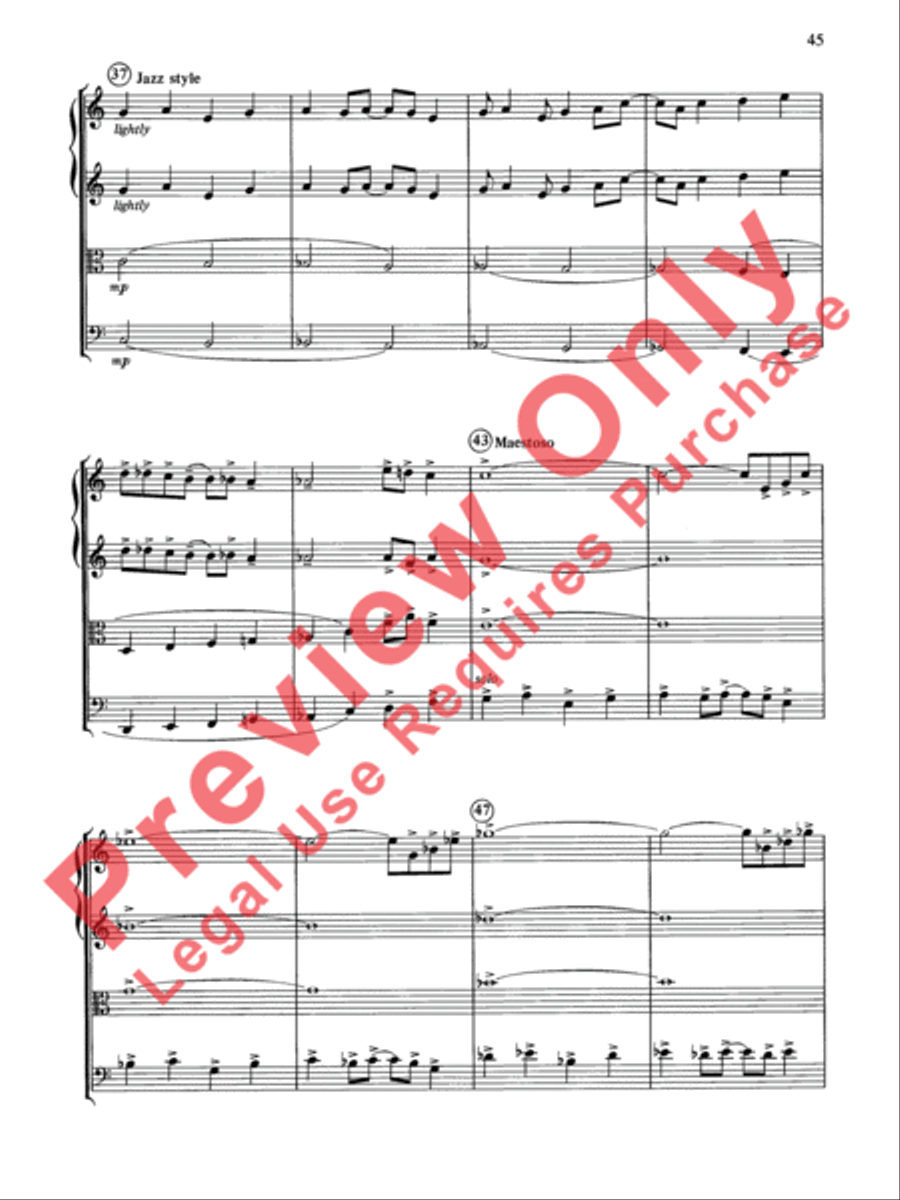 Cole Porter (Classic String Quartets) String Quartet scores gallery preview page 46