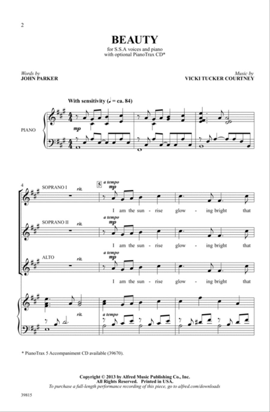 Beauty Choir scores gallery preview page 1
