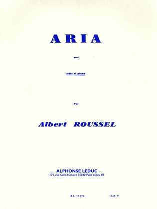 Book cover for Aria pour Flute et Piano