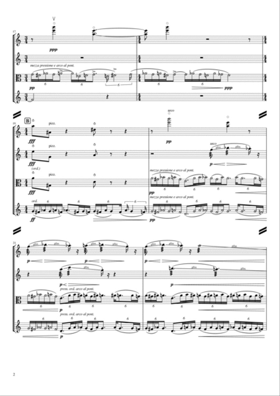 MARIO PAGOTTO: Dolce lume? String Quartet scores gallery preview page 5
