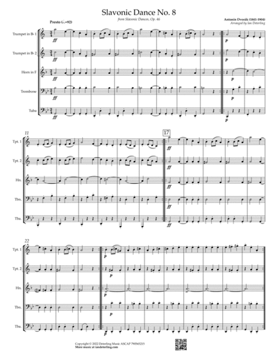 Slavonic Dance No. 8 (arr. for brass quintet) image number null