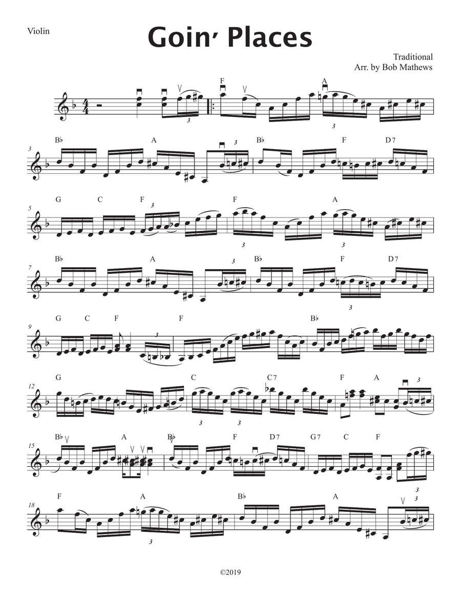 Goin' Places for Violin Solo String Duet scores gallery preview page 1