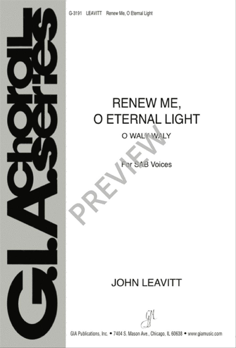 Renew Me, O Eternal Light 3-Part scores gallery preview page 1