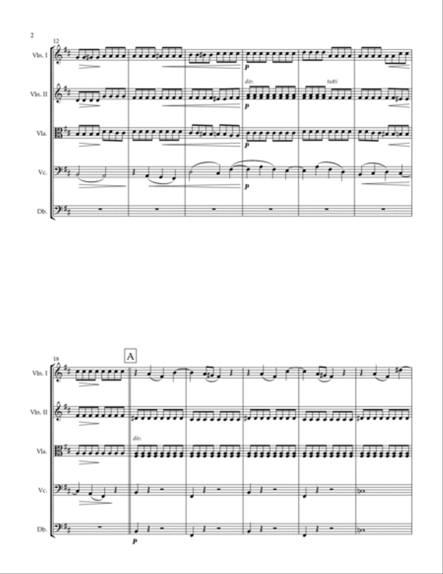 Symphony in D minor (Movement 3) String Orchestra scores gallery preview page 2