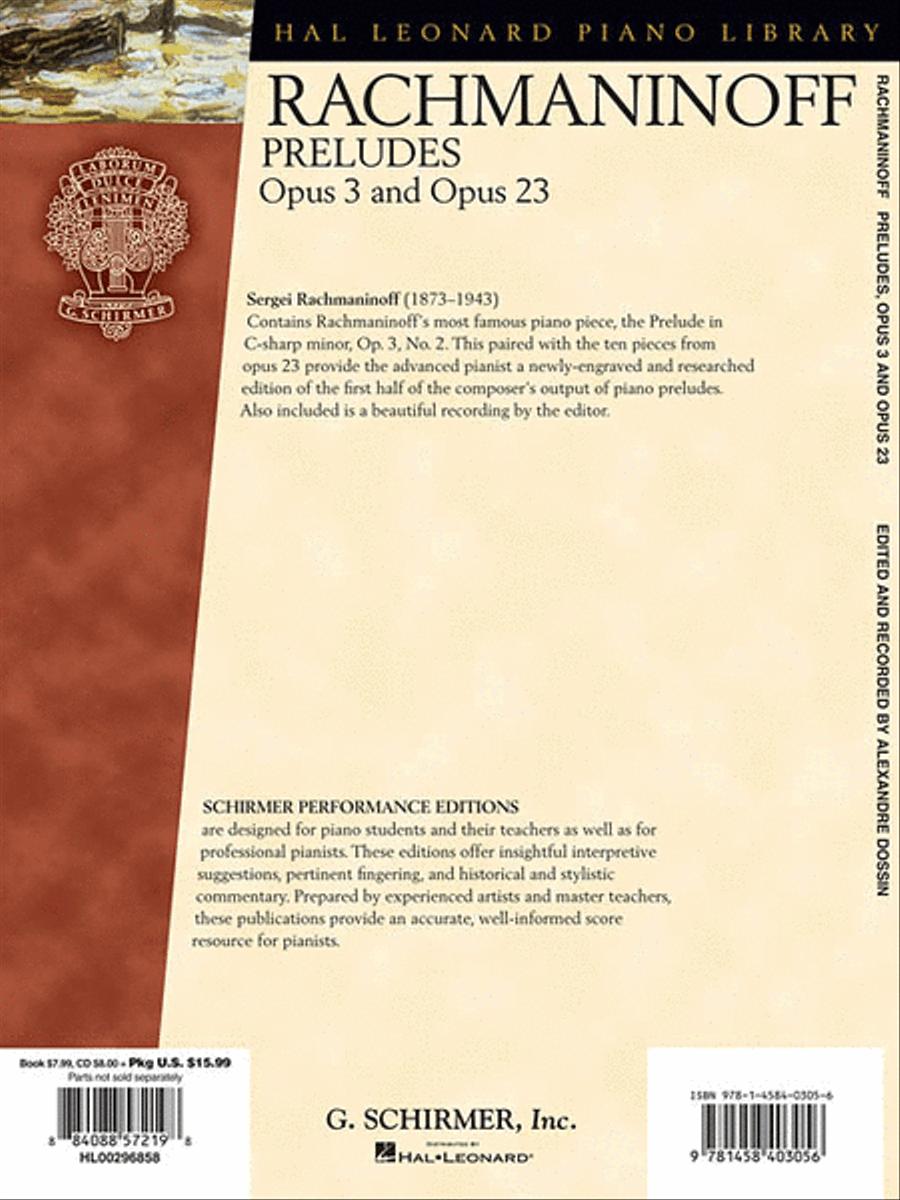 Serge Rachmaninoff – Preludes, Opus 3 and Opus 23 Piano Solo scores gallery preview page 3