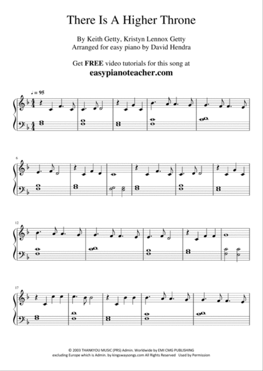 There Is A Higher Throne Easy Piano scores gallery preview page 2