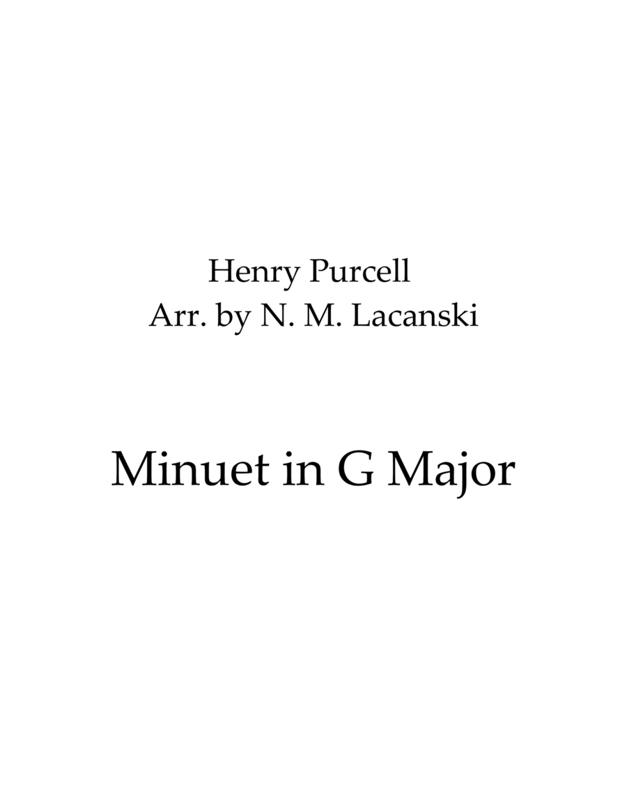 Minuet in G Major image number null