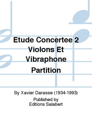 Etude Concertee 2 Violons Et Vibraphone Partition