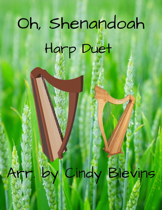 Book cover for Oh, Shenandoah, for Harp Duet