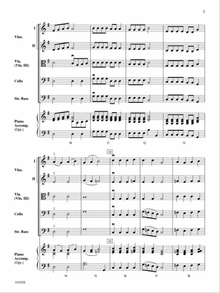 Holiday Carol Collage Holiday Carol Collage String Orchestra scores gallery preview page 3