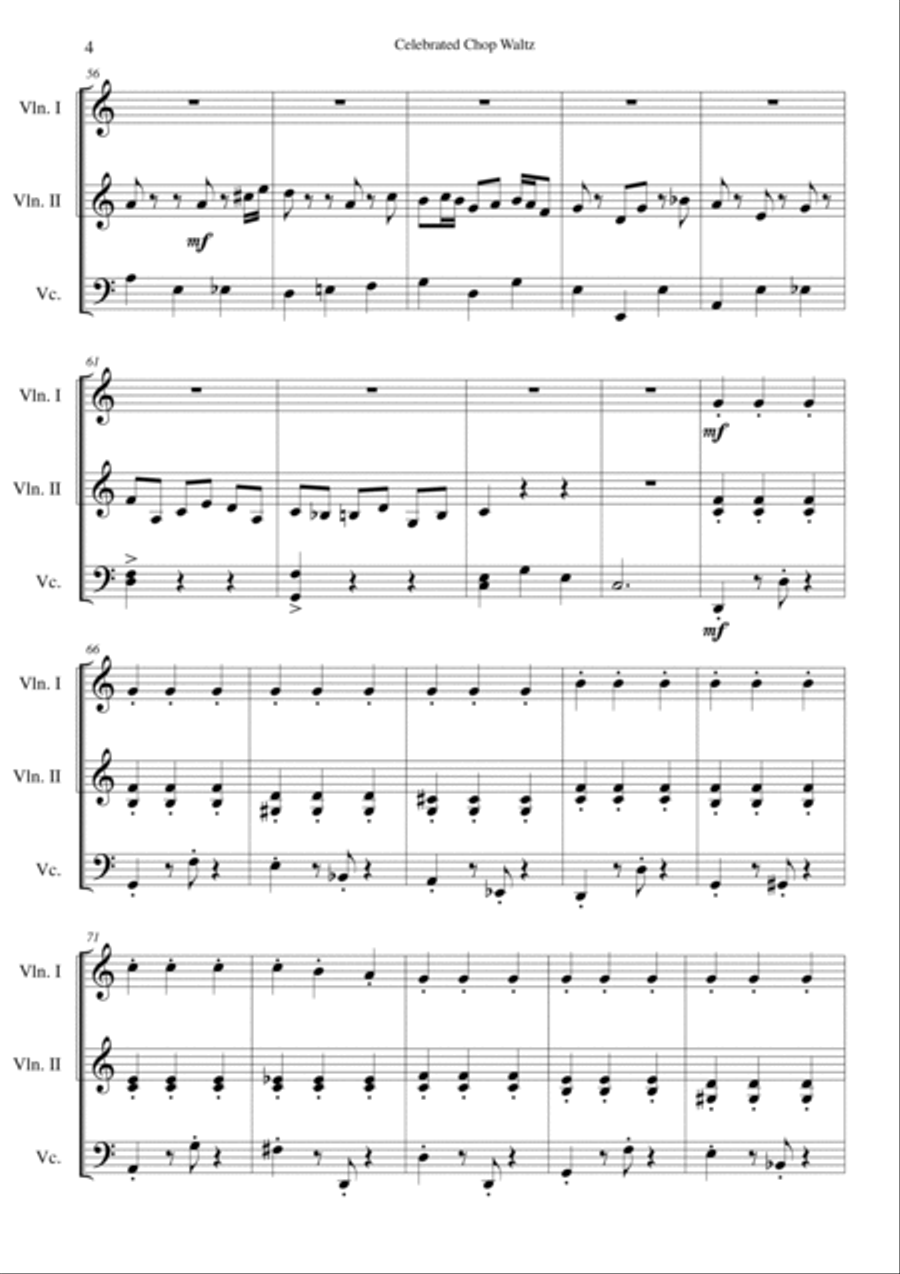 Chopstick March String Trio scores gallery preview page 4