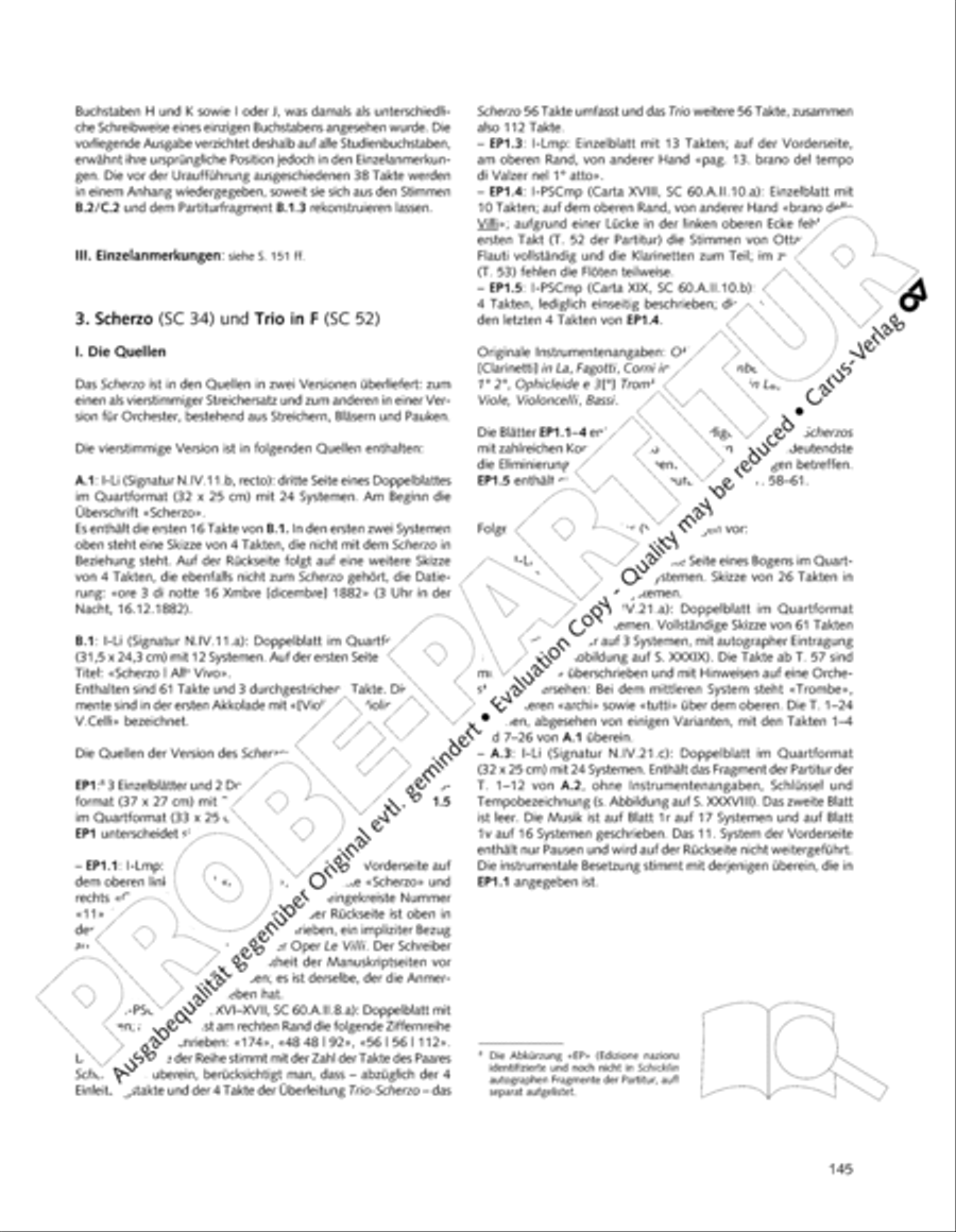 Edizione Nazionale delle Opere di Giacomo Puccini. II. Instrumental music; 1. Works for orchestra (vol. II/1) Score scores gallery preview page 192