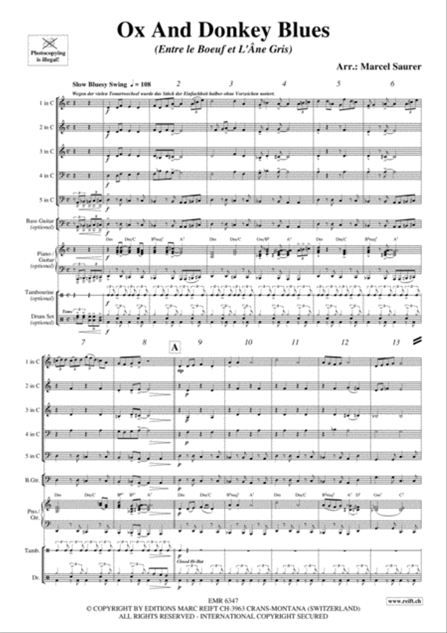 Ox And Donkey Blues Ox And Donkey Blues Concert Band scores gallery preview page 4