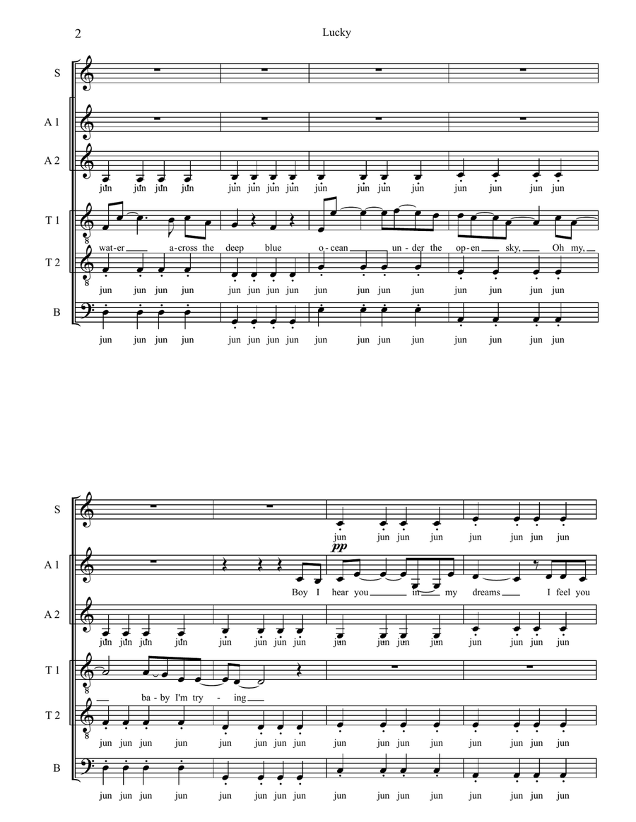 Lucky Lucky 4-Part scores gallery preview page 2