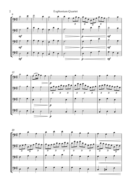 Bach Jesu, joy of man's desiring for Euphonium Quartet
