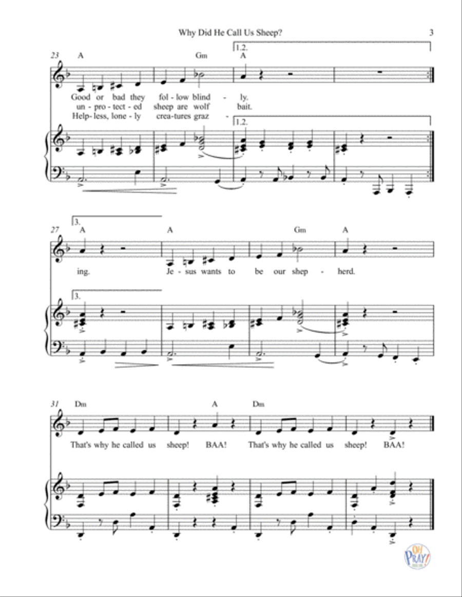 Why Did He Call Us Sheep? Voice scores gallery preview page 4