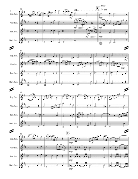 Lohengrin – Prelude to Act III (for Saxophone Quartet SATB) image number null