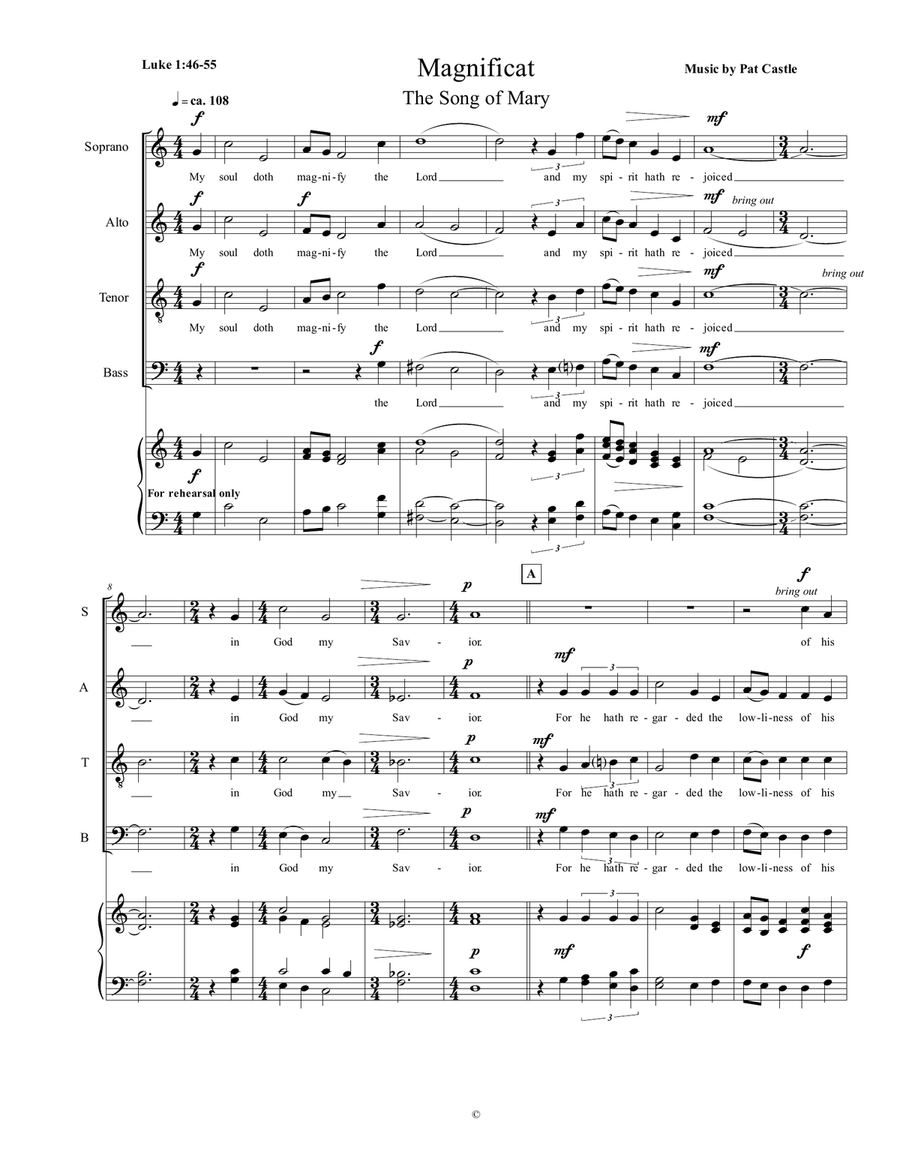 Magnificat - The Song of Mary 4-Part scores gallery preview page 1