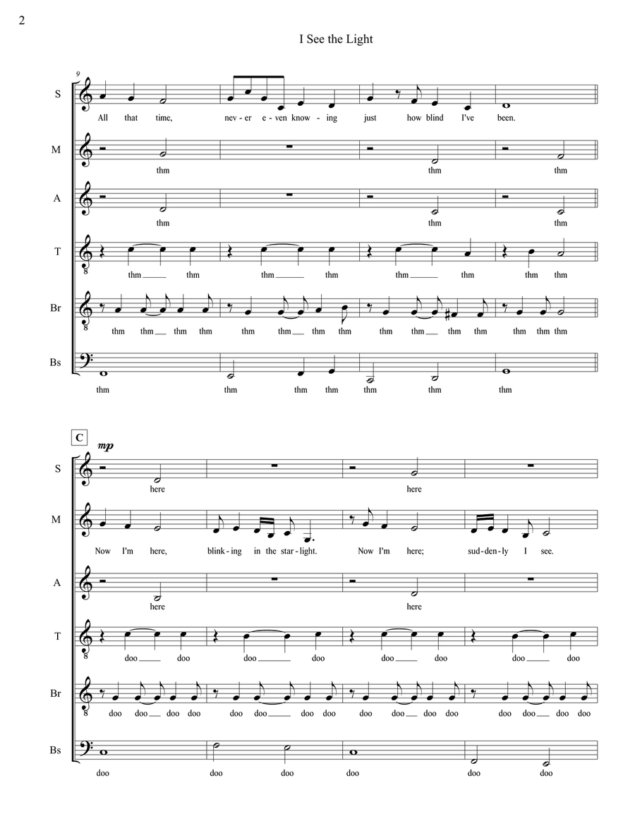 I See The Light I See The Light Divisi scores gallery preview page 2