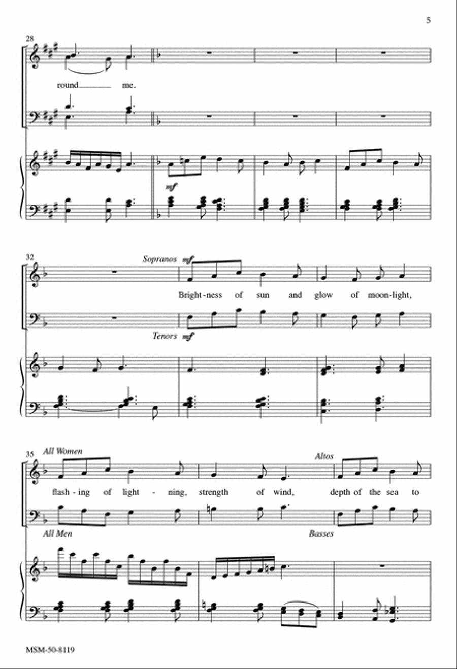 O Christ, Surround Me 4-Part scores gallery preview page 5