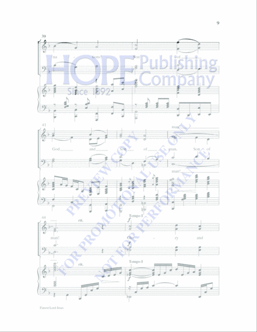 Fairest Lord Jesus 4-Part scores gallery preview page 9