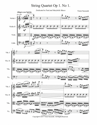 String Quartet Op. 1 No. 1
