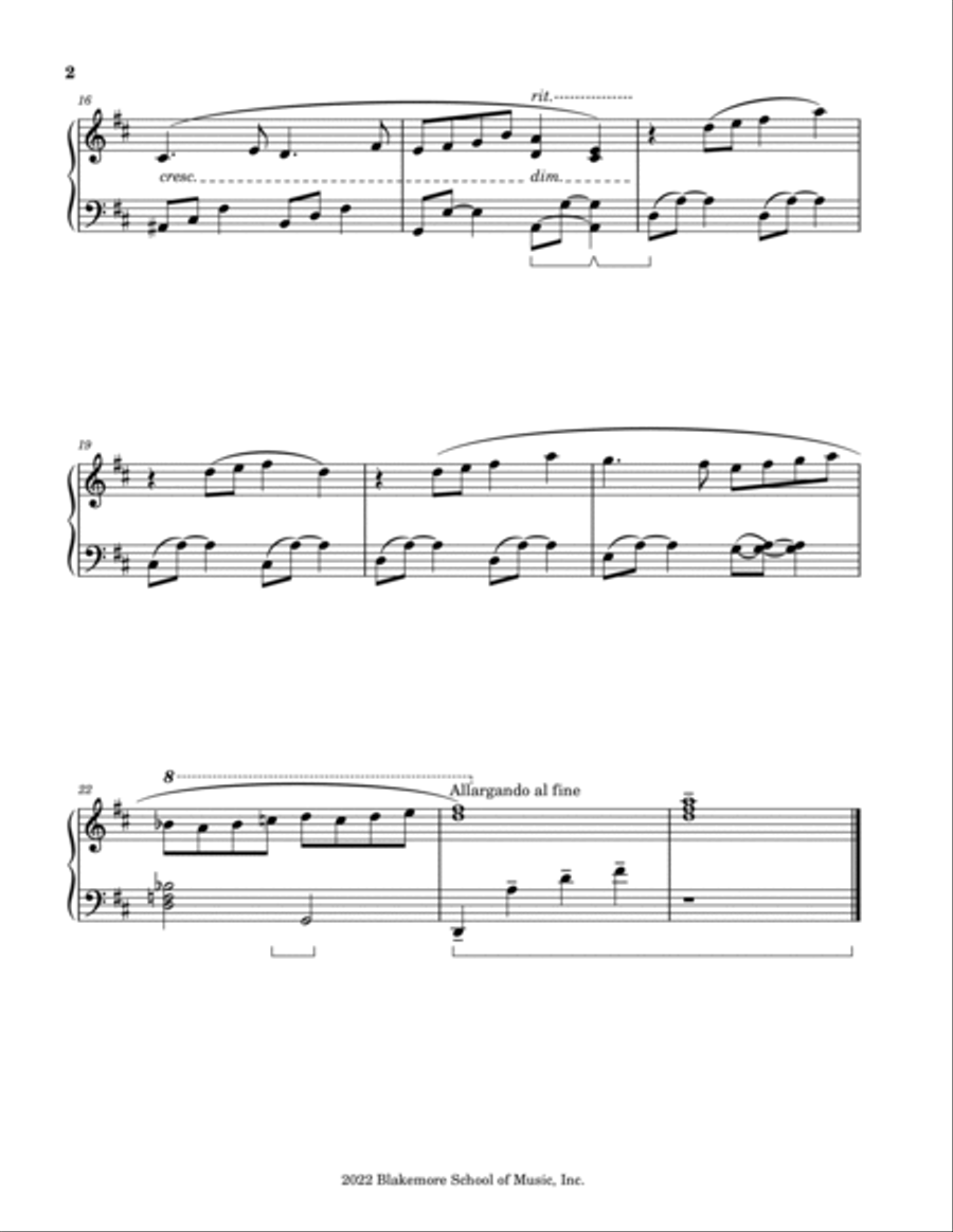 Floating on the River Easy Piano scores gallery preview page 3