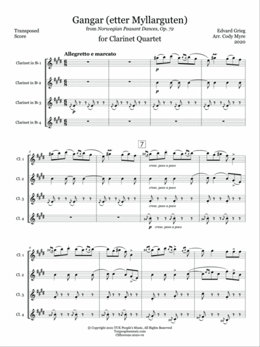 Romantic Quartets of Progressive Difficulty, Volume 1 Woodwind Quartet scores gallery preview page 3