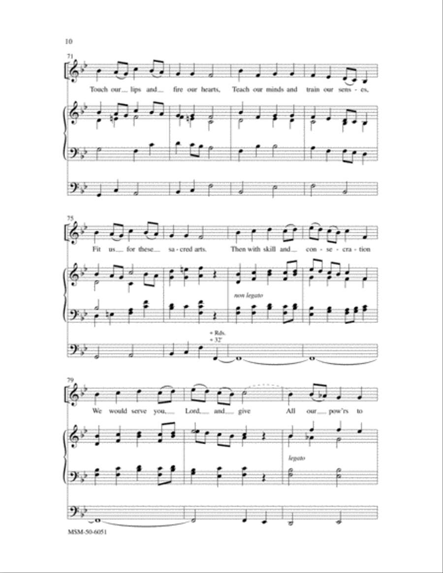 When the Morning Stars Together 4-Part scores gallery preview page 7
