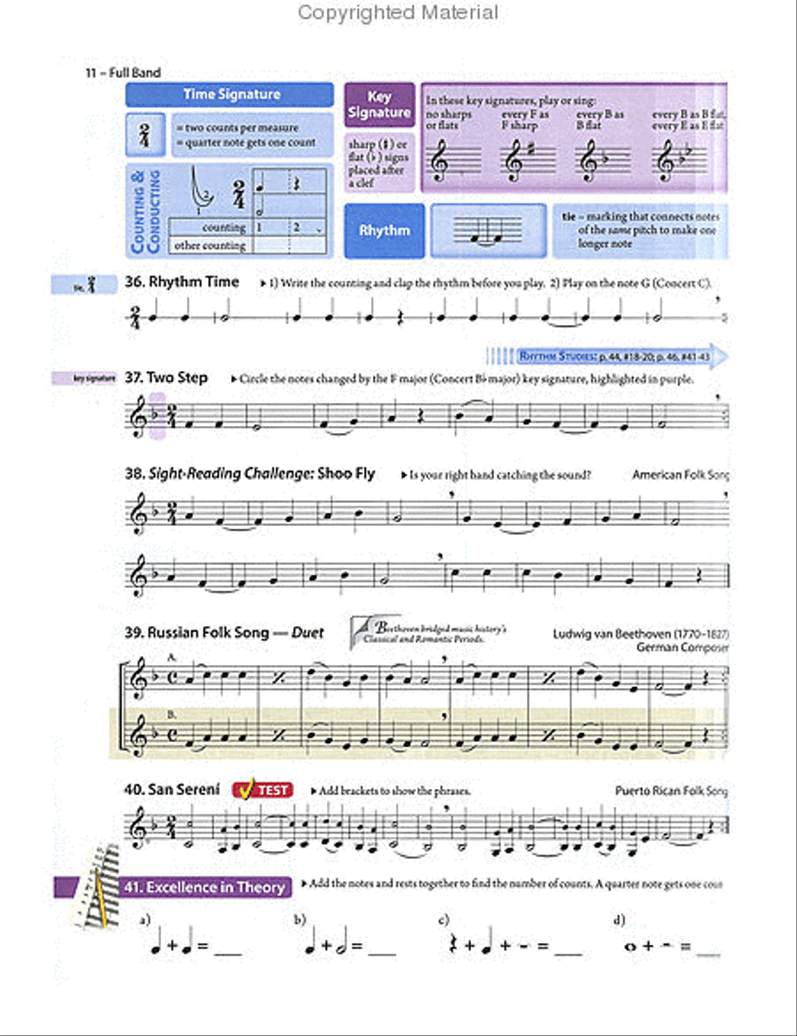 Tradition of Excellence Book 1 - F Horn Concert Band Methods scores gallery preview page 6