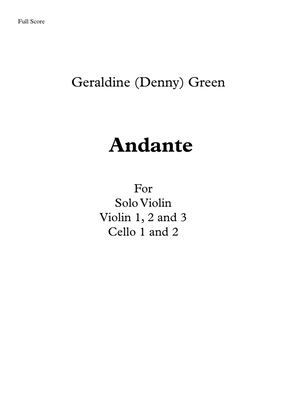 Book cover for Andante For Solo Violin and Strings (School Arrangement)