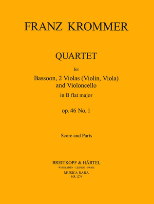 Book cover for Quartet in Bb major Op. 46 No. 1