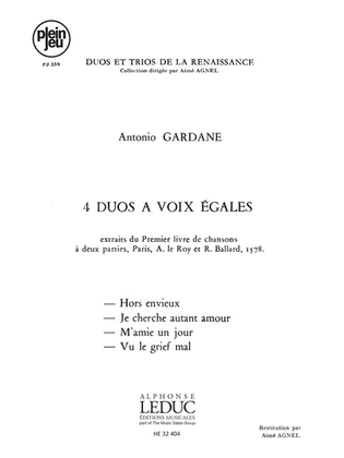 Gardane Agnel Duos Trios Renaissance Pj359 4 Duos 2 Part