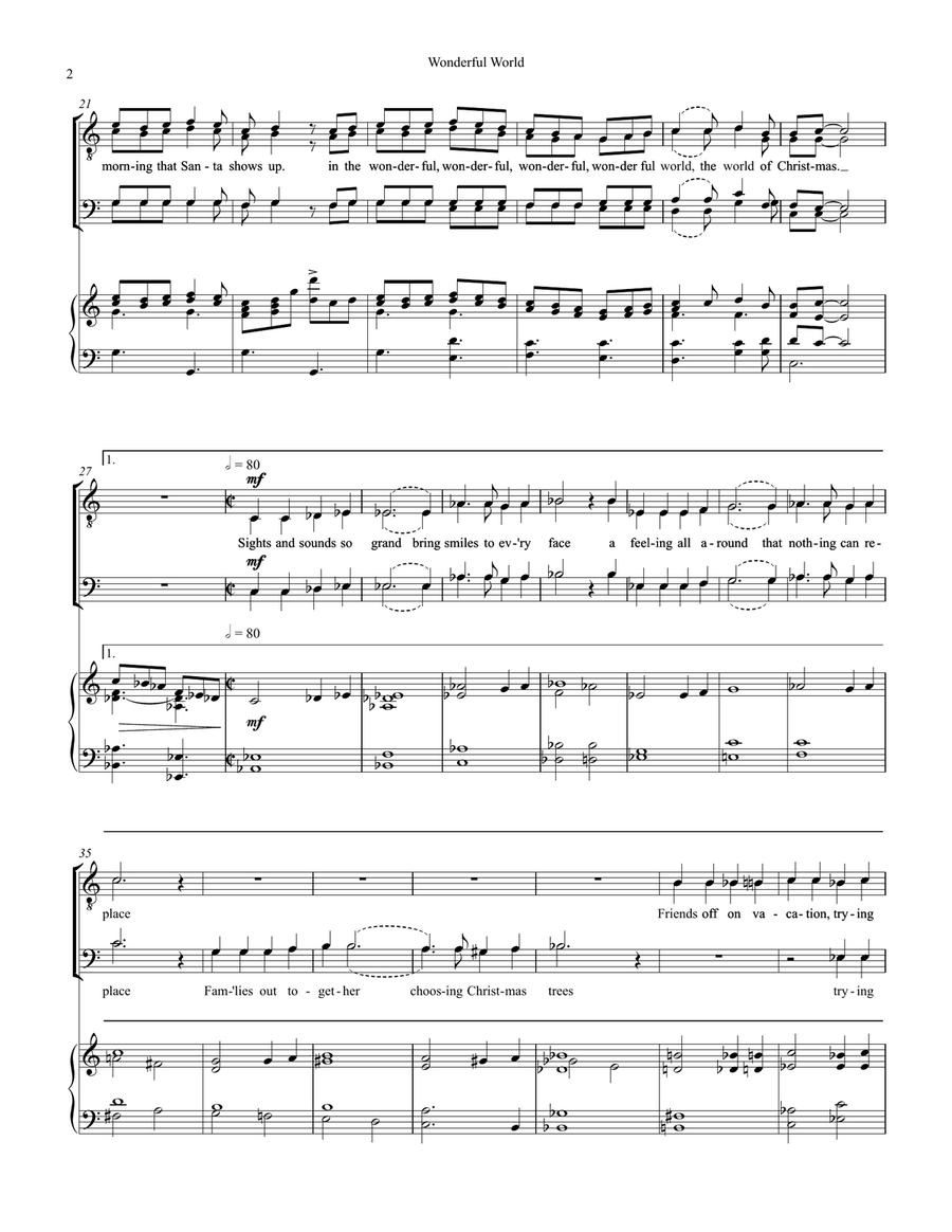 The Wonderful World of Christmas (Alternate Version for Gay Men's Chorus) Men's Choir scores gallery preview page 2