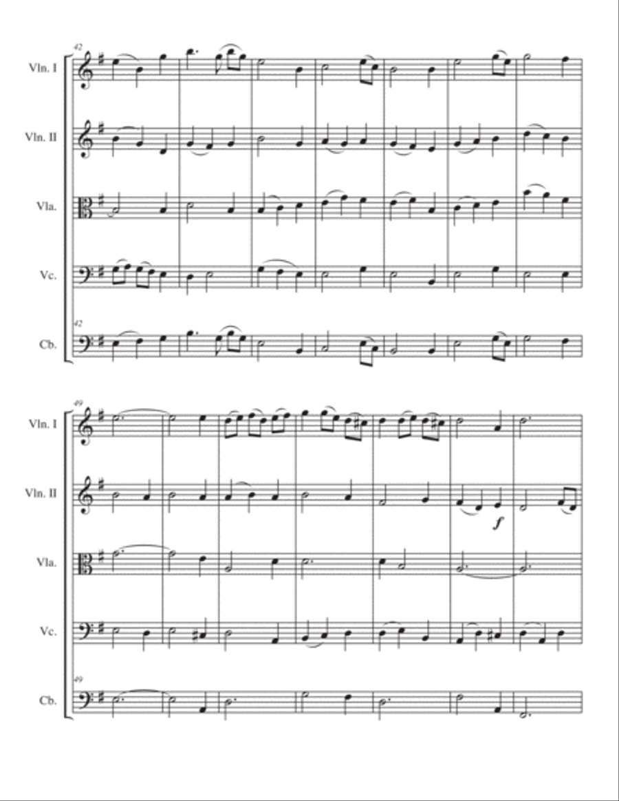 Variations on Amazing Grace for String Orchestra. String Orchestra scores gallery preview page 4