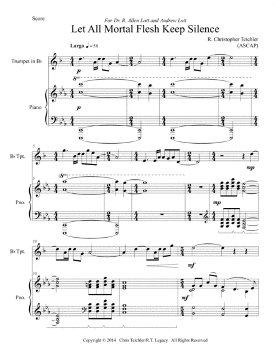 Let All Mortal Flesh Keep Silence Trumpet Solo scores gallery preview page 2