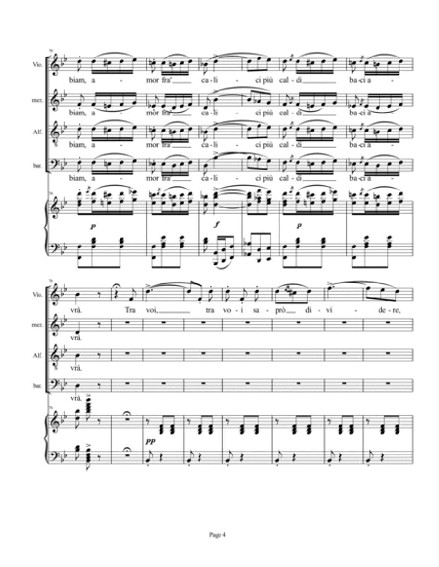 Libiamo ne' lieti calici, Brindisi (SATB) - La traviata 4-Part scores gallery preview page 4