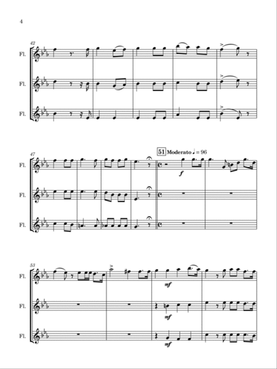 Avril (for Flute Trio) Flute Trio scores gallery preview page 5