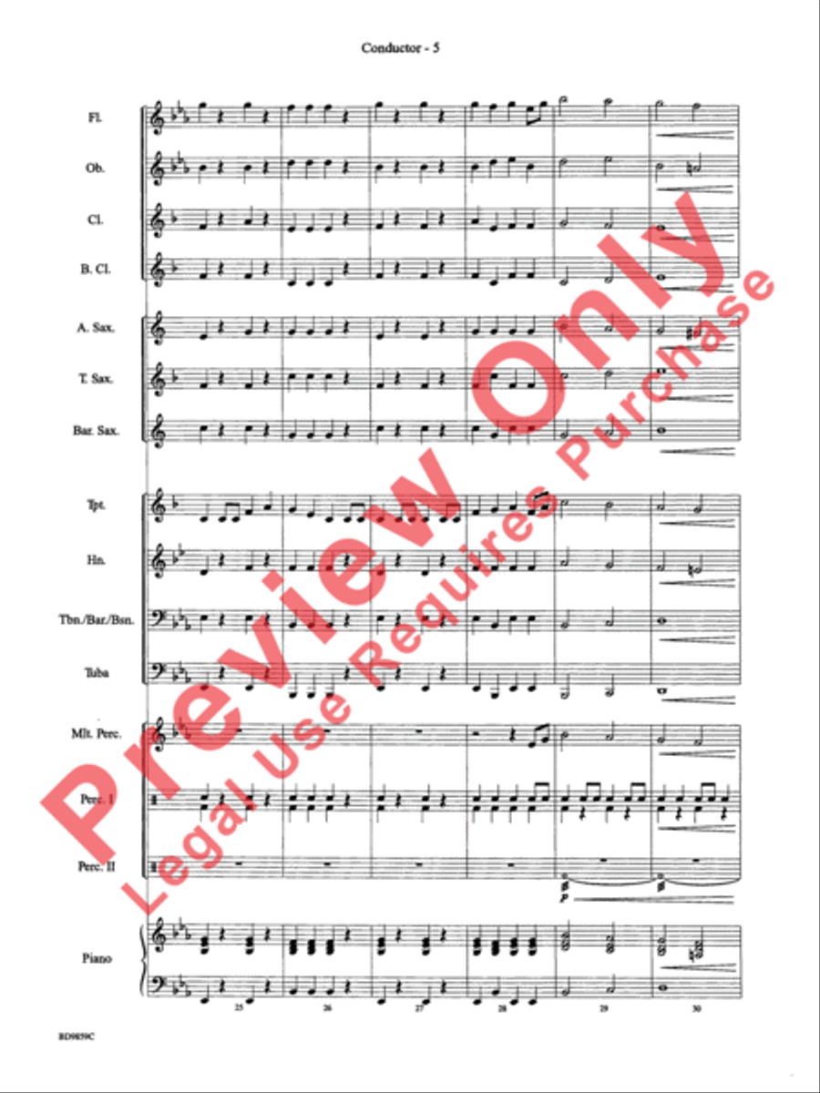 Classic Bits & Pieces (based on Favorite Classic Themes) Concert Band scores gallery preview page 7