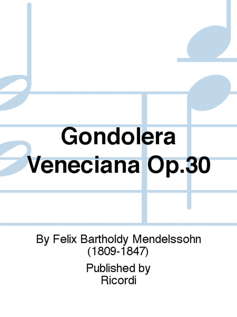 Gondolera Veneciana Op.30
