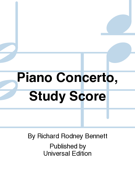 Piano Concerto, Study Score