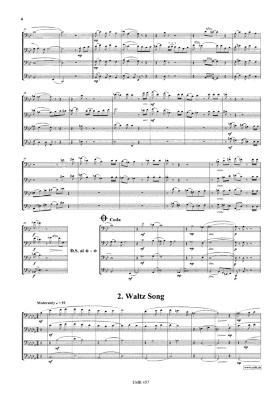 Pop Suite No. 3 Trombone Quartet scores gallery preview page 4